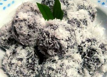 Resep Baru Klepon ketan hitam (isi unti) Sedap