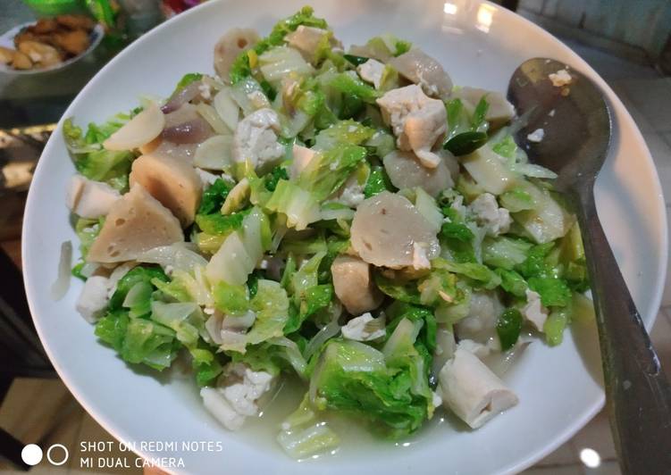 Resep Sawi putih mix Tahu Bakso simple Untuk Pemula Resep Sawi putih mix Tahu Bakso simple Untuk Pemula