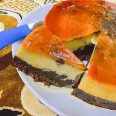 A picture of Caramel Chocolate Cheese Cake.