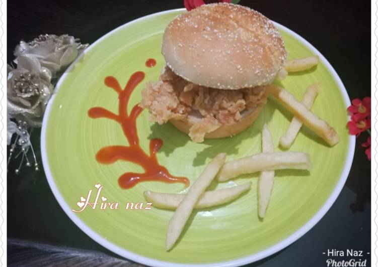 Steps to Prepare Any-night-of-the-week ♚♚✡🔴🍔Zinger Burger🍔🔴✡♚♚