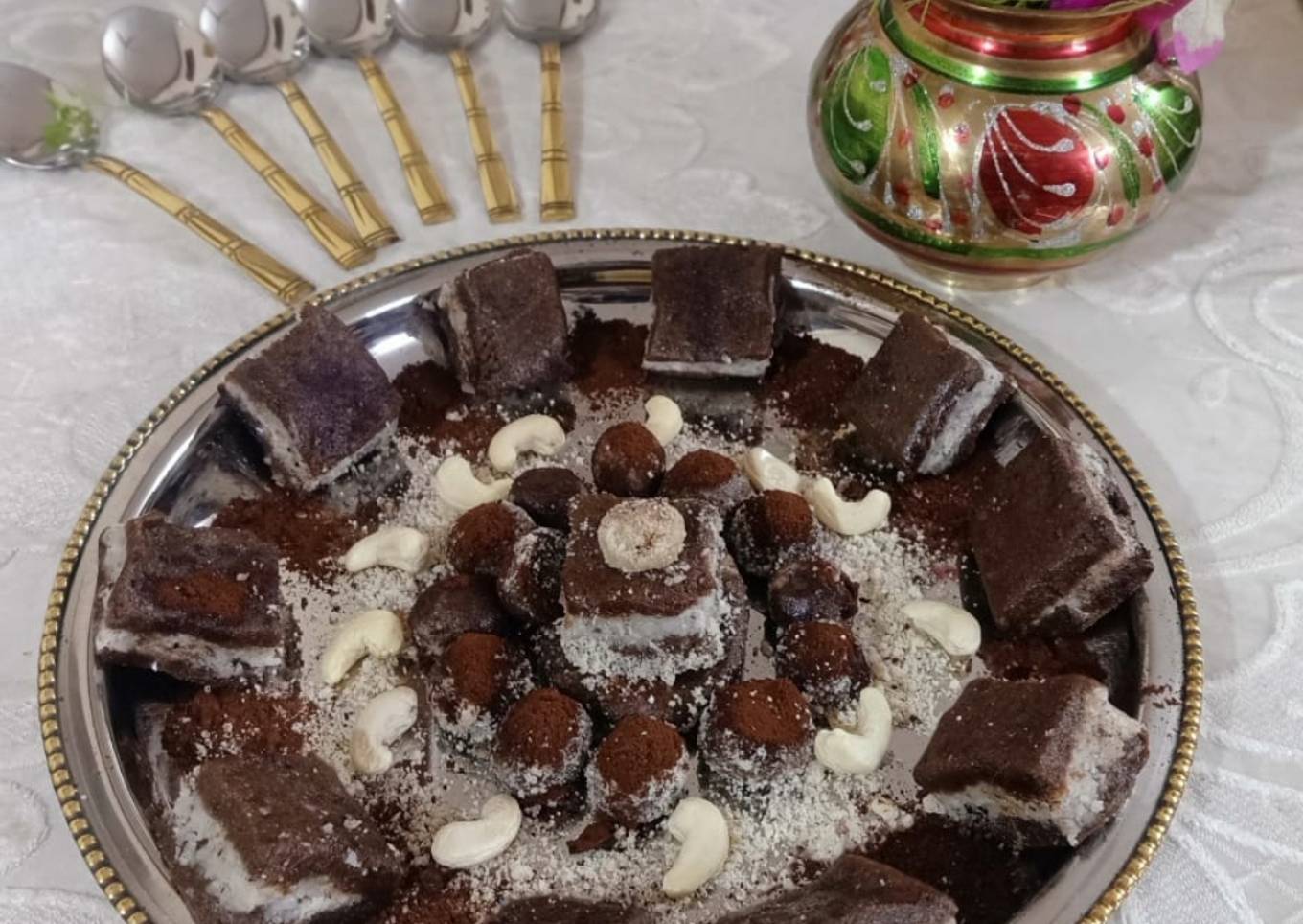 Chocolate coconut Burfi