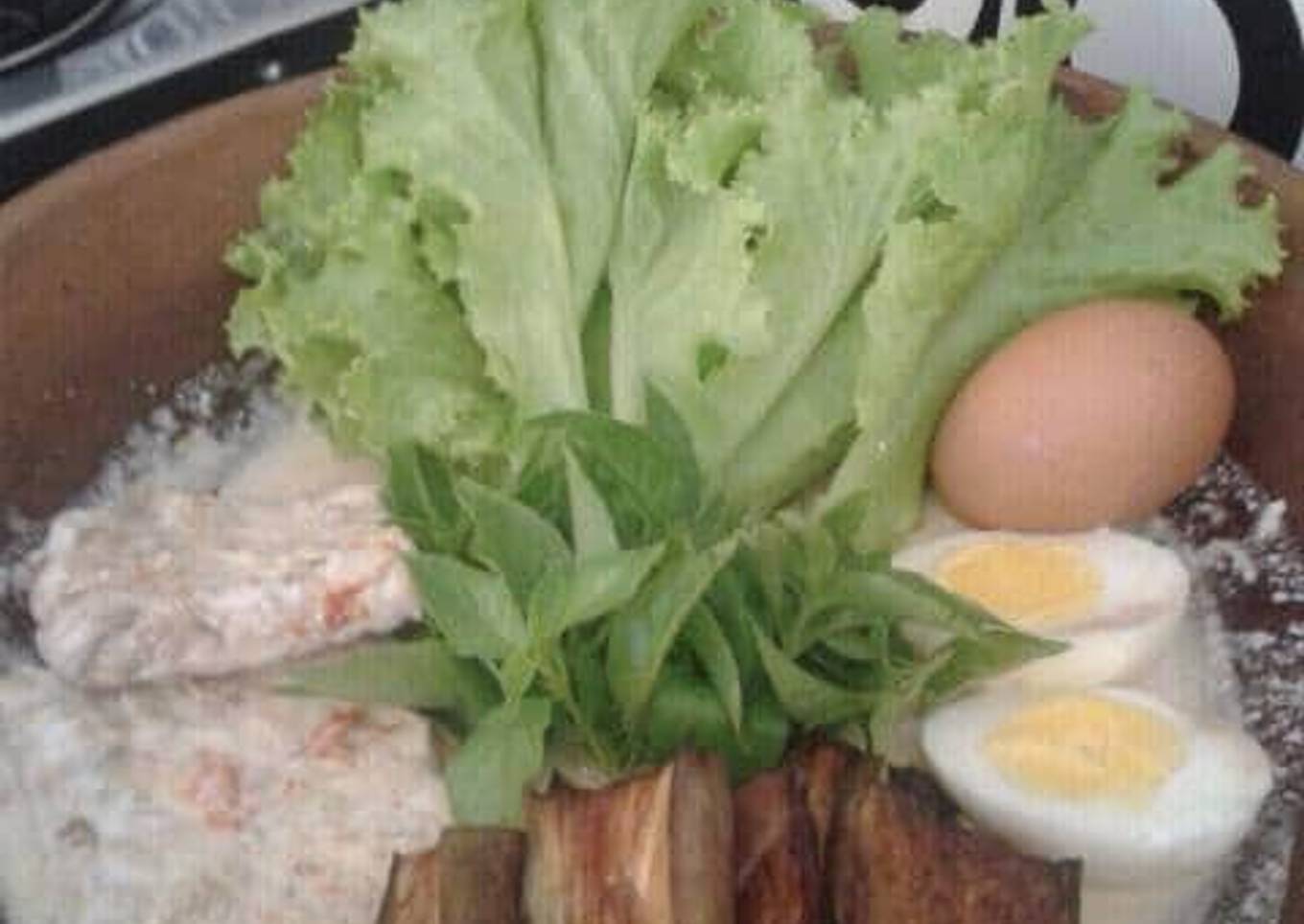 Pecel Tempe dan Terong