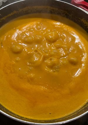 Una foto de Garbanzos con leche de coco