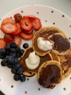 Una foto de Pancakes de Banano con Avena