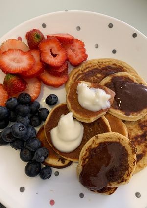 Una foto de Pancakes de Banano con Avena