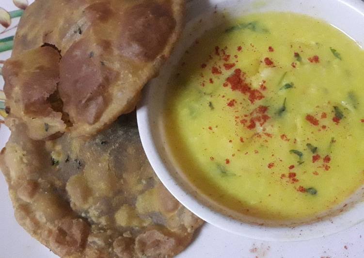 Easiest Way to Prepare Gordon Ramsay Spinach puri n makhni dal💕💕💕