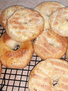 A picture of Whole wheat bagels.