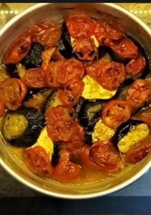 صورة لوصفة مسقعة الباذنجان النيئة
