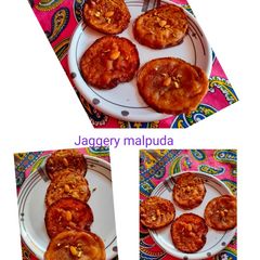 A picture of Jaggery Malpuda.
