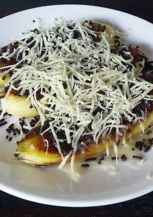 Foto resep Pisang Bakar Cokelat Keju