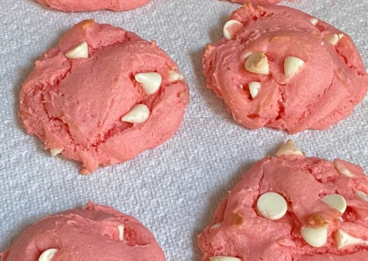 Steps to Make Super Quick Homemade Strawberry white chip cookies