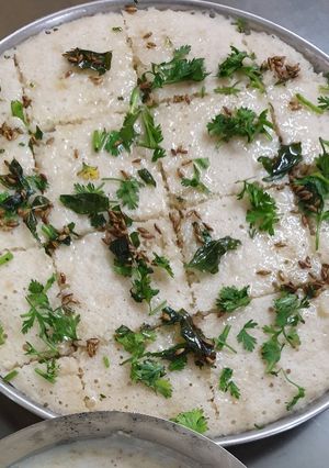 A picture of Farali dhokla.