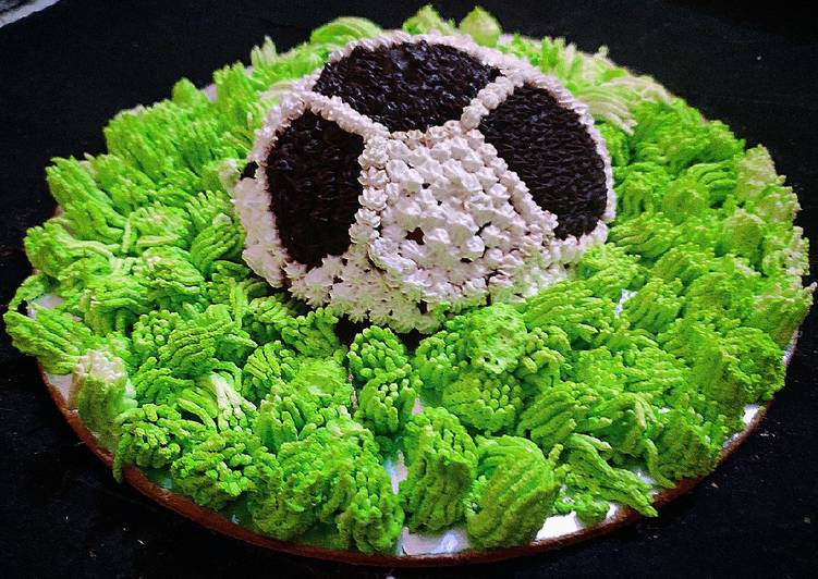 Simple Way to Make Perfect Eggless Chocolate Football cake