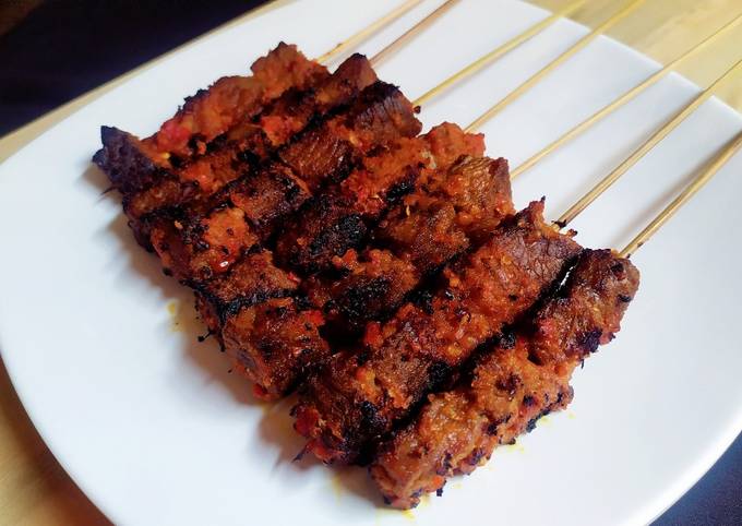 Cara Membuat Sate komoh daging sapi Untuk Pemula