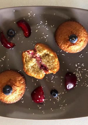 Une photo de Petits cakes à la Myrtille et Prune