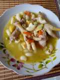 Sopita de menudencias de pollo con verduras