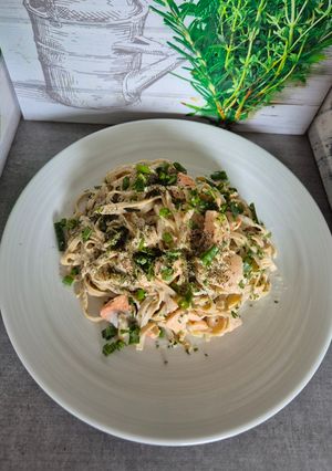 Une photo de Laganelle à la Truffe et Saumon Frais