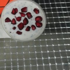 A picture of Coconut milk sabja shots.
