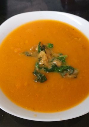 A picture of My Sweet Potato & Miso Soup 😍.