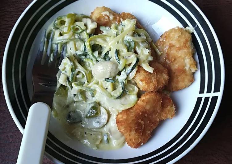 Recipe of Award-winning Creamy mushroom zucchini and Nuggets