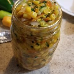 A picture of Spicy Corn Salsa with Habanero Pepper & Mango 🌶️🥭🌽.