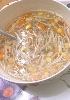 Hình của món Súp gà rau củ.