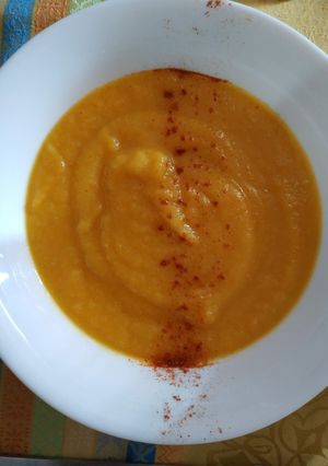 Una foto de Crema de tapines y zanahoria