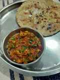 Baingan Bharta with Bajri Rotla for dinner Thali