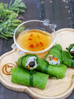 Hình của món Cuốn Diếp Nấm Chay.