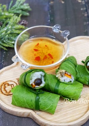 Hình của món Cuốn Diếp Nấm Chay.