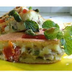 A picture of Mixed Dal Stuffed Pancakes.