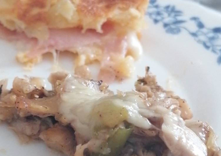 Pollo deshilachado al horno