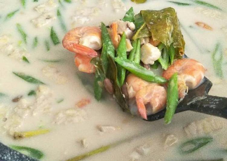 Gulai taucho buncis udang tempe padang