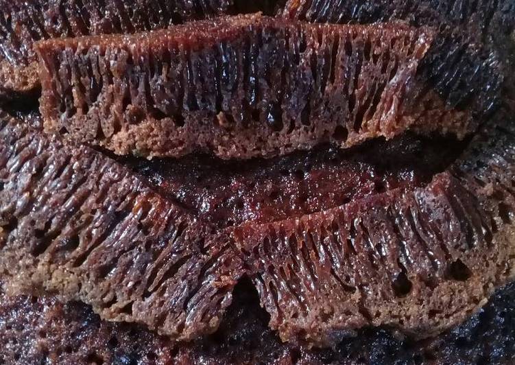 Kue Karamel atau Sarang Semut. (no mixer & oven)