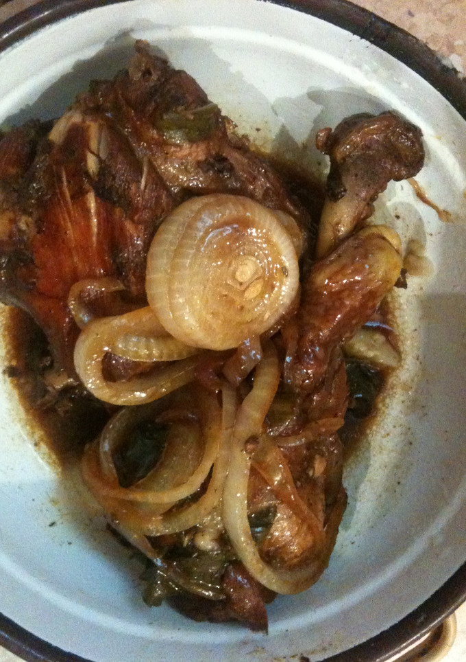 Una foto de Pollo con apio y salsa de soya