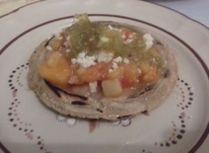 Una foto de Sopes de papa para cuaresma del rancho del pirul
