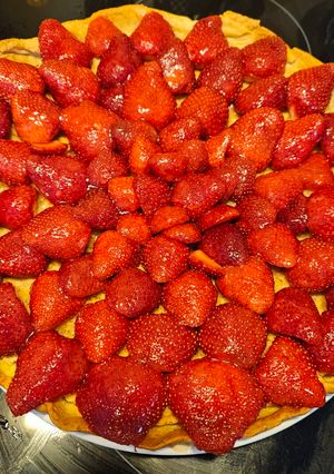 Une photo de Tarte aux fraises et crème d'amandes