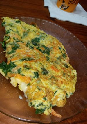 Una foto de Omelette de espinaca
