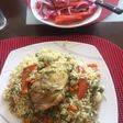 Arroz con pollo verde (peruano)