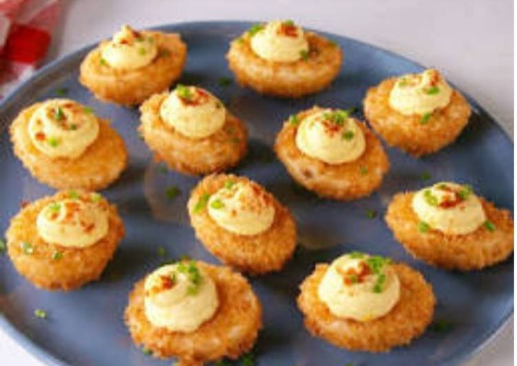 Recipe of Perfect Deep fried deviled eggs