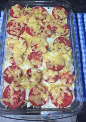 Una foto de 🇦🇷Arroz al horno con sardinas🇦🇷