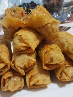 صورة لوصفة سبرينج رولز أو سيكار بالسمك رهييب