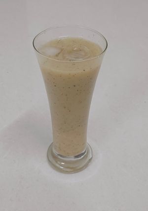 A picture of Apricot Cucumber Cooler with Chia Coconut Water.