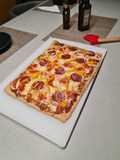 Pizza con harina de almendras y avena sin gluten!