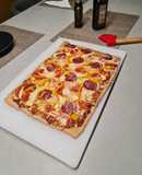 Pizza con harina de almendras y avena sin gluten!