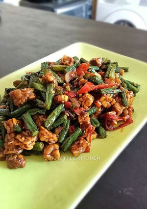 Foto resep Tumis Tempe kacang panjang