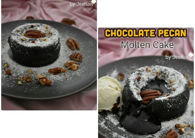 Kek Molten Coklat Pekan