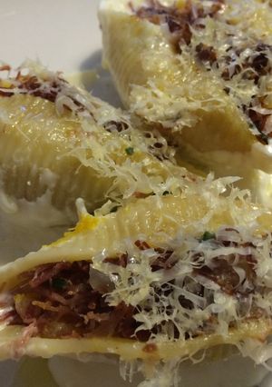 Foto de Conchiglioni de carne seca e abóbora