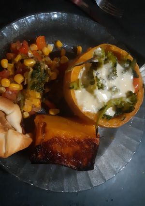 Una foto de Calabaza rellena