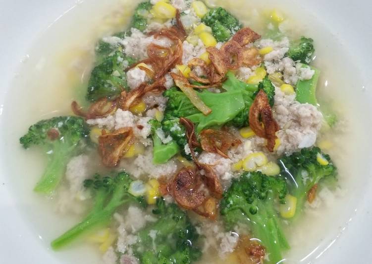 Cara meracik Brokoli Cah Ayam Jagung (Mpasi Anak 1+) yang Menggugah Selera